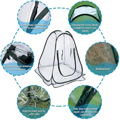 Weatherproof Portable Greenhouse Optimal Plant Growth - Ideal Indoor and Outdoor Use