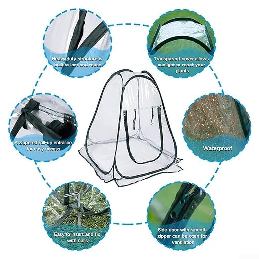 Portable Greenhouse Optimal Plant Growth - Protects Against Weather & Pests