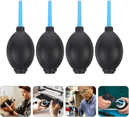 DECHOUS 4pcs Camera Dust Cleaner Air Blower Compressor for DSLR Sensor Lens Filter Cleaning, Portable Squeeze Ball Pump Dust Removal Tool for Photography Equipment