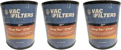 DVC Blue Filter for Shop Vac/for Craftsman Replaces Part Number 17907 (3 Pack)