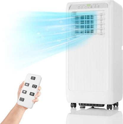 Portable Air Conditioner 8000 BTU With, 24H Timer & Smart/Sleep Mode, Cools Rooms Up to 350sq.Ft 4-In-1 Cooling, Cooling AC Unit With Fan & Dehumidifier & Remote Control for Bedroom, Dorms