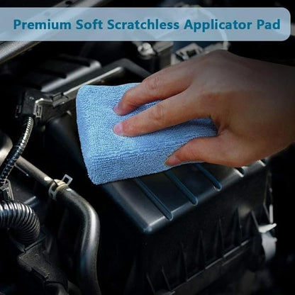 Microfiber Applicator Pads, 8 Pcs Soft Foam Core Detailing Pads for Wax, Sealant, Dressing, Interior & Exterior Car Care