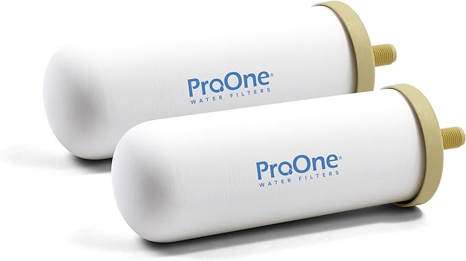 ProOne G-Series 7-Inch Gravity Filter Replacement 2-Pack - Universally Compatible with Gravity Water Filtration Systems - NSF/ANSI Certified to Reduce Lead, Microplastics, & Total PFAS (2-Pack)