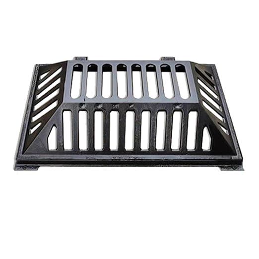 Manhole Cover and Frame Ductile Iron, Heavy Duty Drain Grate, One-Piece Design, Reinforced Drainage Covers for Yard, Garden, Construction Sites(75 * 45 * 18 cm/30 * 18 * 7 in)