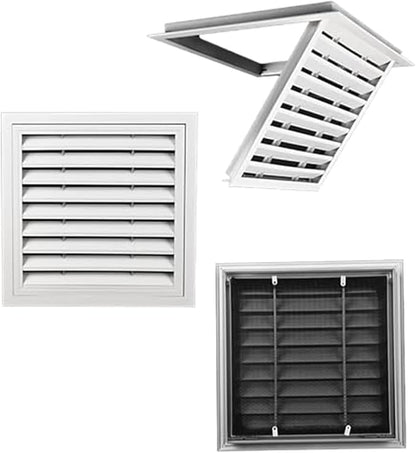 Louvered Vent/Access Panel, Decorative Removable Grille Filters Covers with Mesh Cover, Wall and Ceiling Inspection Service Door Loft Hatch(30x50cm/11.8x19.7in)