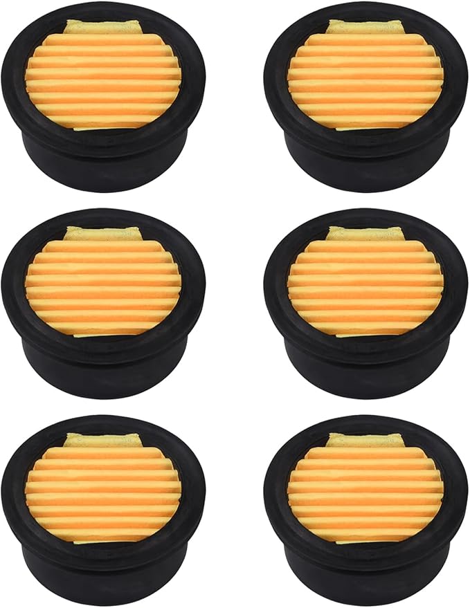 6Pcs Air Compressor Silencer Filter Elements, Air Compressor Intake Filter Sound Muffler Silencer Intake Paper Replacement Elements