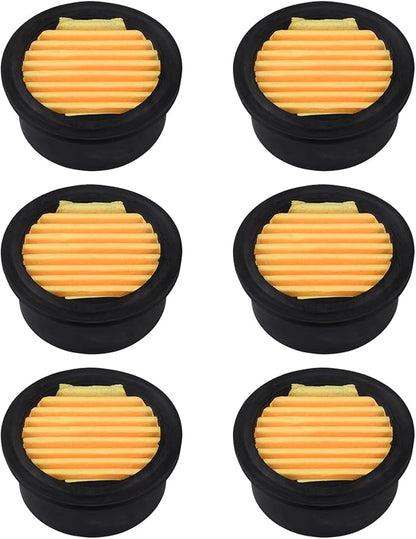 6Pcs Air Compressor Silencer Filter Elements, Air Compressor Intake Filter Sound Muffler Silencer Intake Paper Replacement Elements
