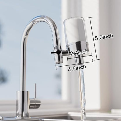 iSpring Faucet Water Filter DF2-CL for Kitchen, Bathroom, or RV Sink, 500 Gallons Long Life, Clear with Aerator