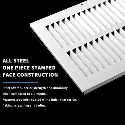 Return Air Grill 24x6(Duct Opening Size),Air Return Vent Cover,Flat Vent Cover,Rejillas De Aire Acondicionado para Casa,Return Air Grilles,Outer Dimensions:25.75"W X 7.75"H(24"W x 6"H, Duct Opening)