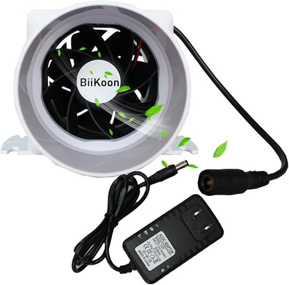 3 Inch 53 Cfm Inline Duct Ventilation Fan HVAC Exhaust Intake Fans 12V 10W Vent Blower for Hydroponics Grow Tent Attic Kitchen (Color : NO Adjustable Speed, Size : 10w)