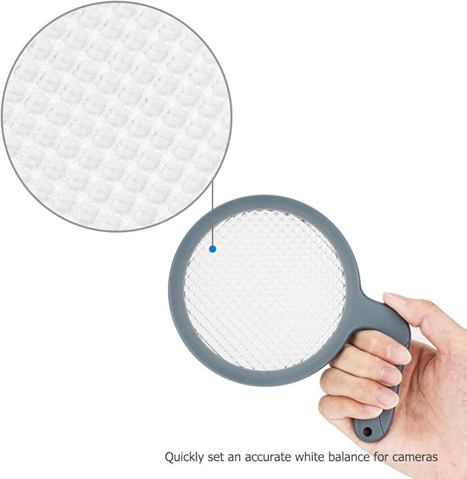 JJC Durable and Lightweight Universal White Balance Filter for Lenses up to 95mm Diameter, Certified 18% Transmission for Metering