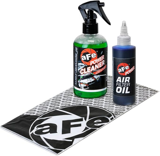 aFe Power Air Filter Travel-Size Restore Kit: 8oz Filter Cleaner and 4oz Spray Bottle Filter Oil - Blue, Restores Pro 5R Engine Air Filters, #90-51301L