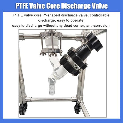 10L Vacuum Buchner Funnel Filtering Kit Glass Vacuum Suction Filter with 304 Stainless Steel Buchner Funnel & Glass Filter Flask Negative Pressure Filtration for Lab Liquid-Liquid Extraction