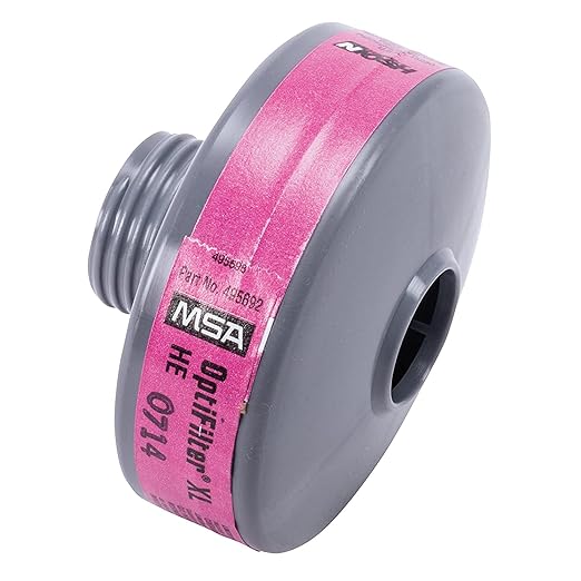 MSA 496081 OptimAir TL Powered Air-Purifying Respirator Cartridge - OptiFilter XL: Helium (HE), Quantity: 6 per Pack, Dusts/Particles/Mists Respirator Cartridge