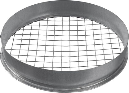 Repa Market 8 x 8 Inch Duct Cover – Galvanized Steel Round Duct Cap with Mesh Screen – HVAC Exhaust or Intake Vent – Exterior Pipe Air Outlet – Spiral Ventilation Ducting Metal End Plug