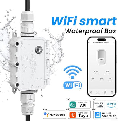 16A Outdoor Waterproof Control Pool Filters Garden Pumps - Voice Activated & Real-Time Monitoring