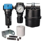 1/2" Two-Stage Filter Regulator System - Master Pneumatic Water Separator BFD380-4C3 and Air Regulator R350-4H Bundled with Coalescing Filter & Accessories, Made in USA, 7 Items