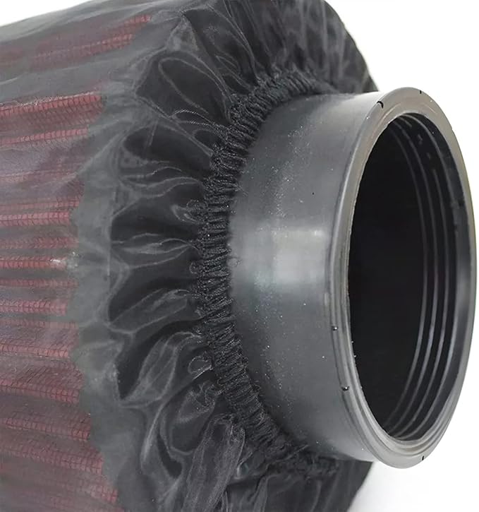 AICEL Air Filter Wrap, 2 Pcs Universal Auto Cold Air Filter Protective Dustproof Cover, Automotive Air Cleaner Waterproof Rain Sock Wrap for High Flow Air Intake Filters, Car Accessories (Small)