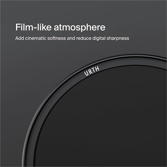 Urth 67mm Magnetic Ethereal Black Mist ⅛ Diffusion Lens Filter (Plus+) - Cinematic Effect, 20-Layer Nano-Coated Light Dispersing Particles