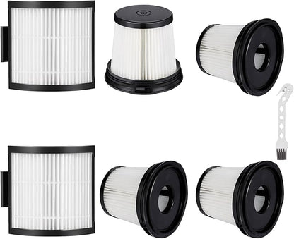 6 Pack IW3511 IW1111 HEPA Filters Replacement for Shark IW3511 DetectPro Lightweight Cordless Stick Vacuum Cleaner. For Shark Detect Pro Auto-Empty System PowerFins Brushroll Portable Handheld 2-In-1