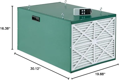Grizzly Industrial G9956 - Heavy-Duty Double Air Filter with Remote Control