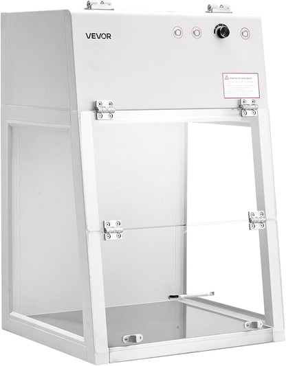 VEVOR Laminar Flow Hood, 20.08 x 20.47 x 23.62 inch Working Area Portable Clean Room, Meets ISO Class 5 Clean Room Standards, Adjustable, with HEPA-14 Filter and G1 Pre-Filter, for Laboratory Use
