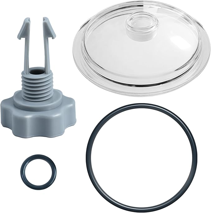 SF80110-1 Leaf Trap Cover Lid 5 inch Have O-Ring & Valve, Fit for Intex 12 Inch Sand Filter Pump (Pump Flow Rate: 2,100 GPH), NOT Fit for Intex 14 & 16 Inch (Rate:2,800 3.000 GPH) Sand Filter Pump