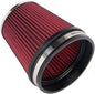 6" Inlet Cold Air Intake Filter Cone Replacement Performance Washable Clamp-On Dry Air Filters Red (6" Tall)