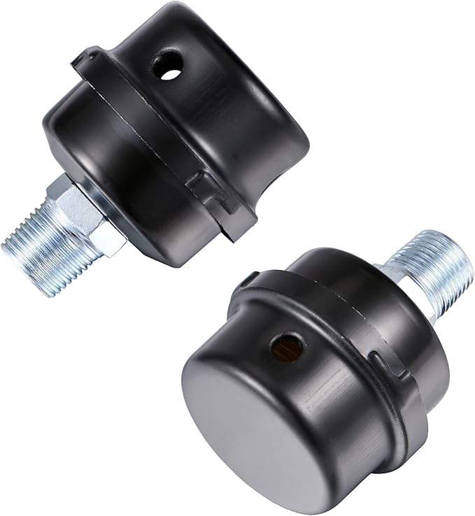 Pack of 2 1/2" Thread Male Thread Diameter 20mm Air Compressor Silencer Filter, Thread Metal Air Compressor Intake Filter Sound Muffler Silencer, Air Compressor Replacement Parts