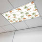 Fluorescent Light Covers for Drop Ceiling Abstract Brown Camels Palm-Trees Magnetic Light Filters, Vintage Deserts Ceiling Shade Filters for Home Classroom Office,2x4 ft,1Pack