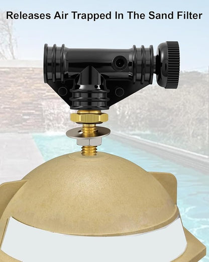 154687 Air Bleeder Assembly Fit for PacFab Triton II Pool and Spa Sand Filter Models TR140 TR50 TR60 TR100 S7M120 S7M400, Complete Air Bleed Fitting