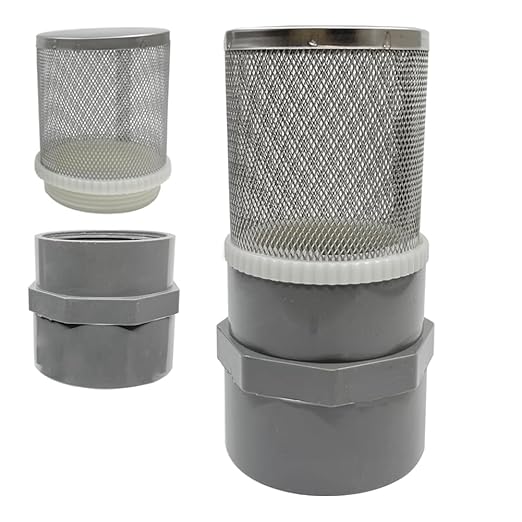 1/2" inch stainless steel filter cover connected to 1/2" grey pvc filter DN15 water pipe, suction strainer used to remove debris and reduce solid entry(1pcs)