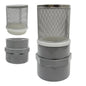 1/2" inch stainless steel filter cover connected to 1/2" grey pvc filter DN15 water pipe, suction strainer used to remove debris and reduce solid entry(1pcs)