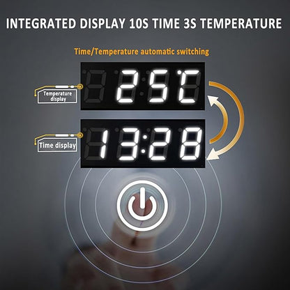 Inner Sand Smart Illuminated LED Bathroom Mirror, Wall Mounted Multifunction Bathroom Vanity Mirror with Dimmable Brightness | Sensor Touch | Demister Pad | Time Temperature(Time+Defog+Dimmable,60x80c