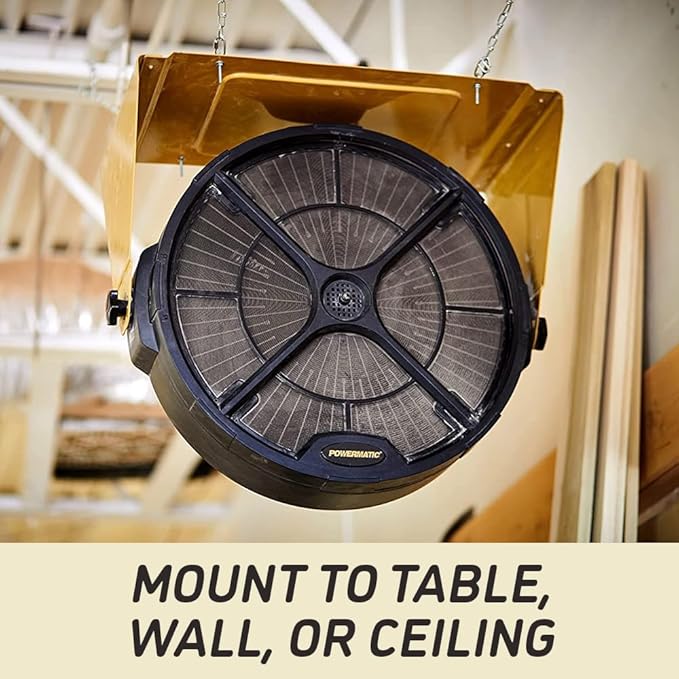 Powermatic Electrostatic Air Filtration System, 0.1-Micron Filter, 754 CFM, 120V 1Ph (PM1250)