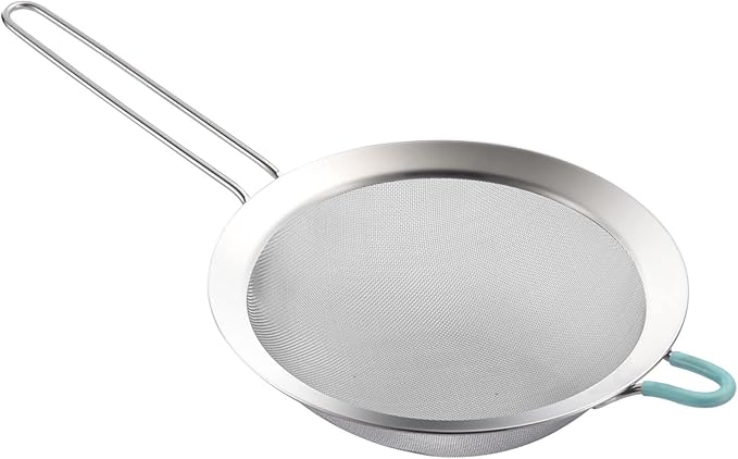 304 Stainless Steel Fine Mesh Strainers for Kitchen, Colander-Skimmer with Handle, Sieve Sifters for Food, Tea, Rice, Oil, Noodles, Fruits, Vegetable