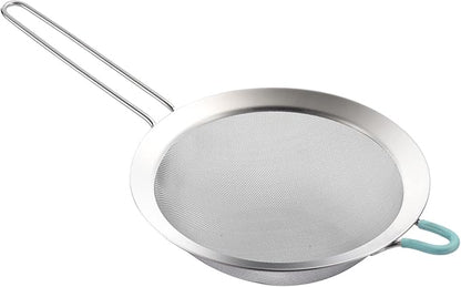 304 Stainless Steel Fine Mesh Strainers for Kitchen, Colander-Skimmer with Handle, Sieve Sifters for Food, Tea, Rice, Oil, Noodles, Fruits, Vegetable