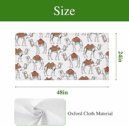 4 Pack Fluorescent Light Cover, Sand Camel Light Covers for Ceiling Lights, Vintage Farmhouse Desert Animals Camel Magnetic Lights Filters Ceiling Shade for Classroom/Office - 4 x 2 Feet