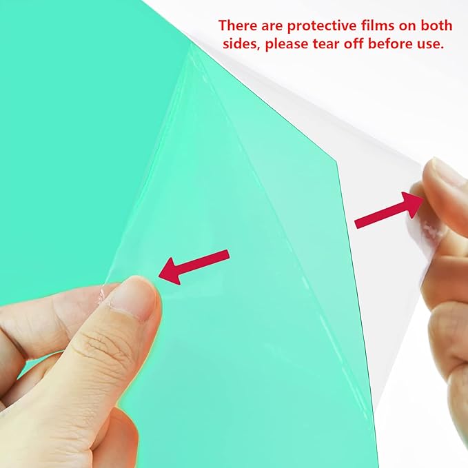 Lystaii 9pcs Gel Light Filter Color Correction Colored Overlays Transparent Color Film Lighting Gel Filter Plastic Sheets Correction 11.7 by 8.3 Inches for Film, Video, Photo, Stage (Green)