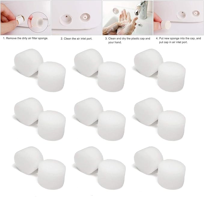 HXHLYH(60 PPI) Air filter Sponge, 30 Pieces of Replacement Compressor System Accessories Cold Mist Filter Accessories Sponge Air Filter