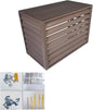 Aluminum Outdoor Condenser Protective Cover, freestanding Enclosure to Cover Garbage Or Ac Units, beautiful and durable appearance, suitable for gardens, balconies, walls, courtyards ( Color : FOUR-BR