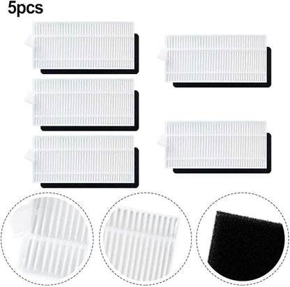 Replacement Filter for Thamtu T21 Robot Vacuum, Washable and Reusable HEPA-Style Air Purifying Filter, Removes of Dust Particles Down to 0.3 Microns, 5-Pack