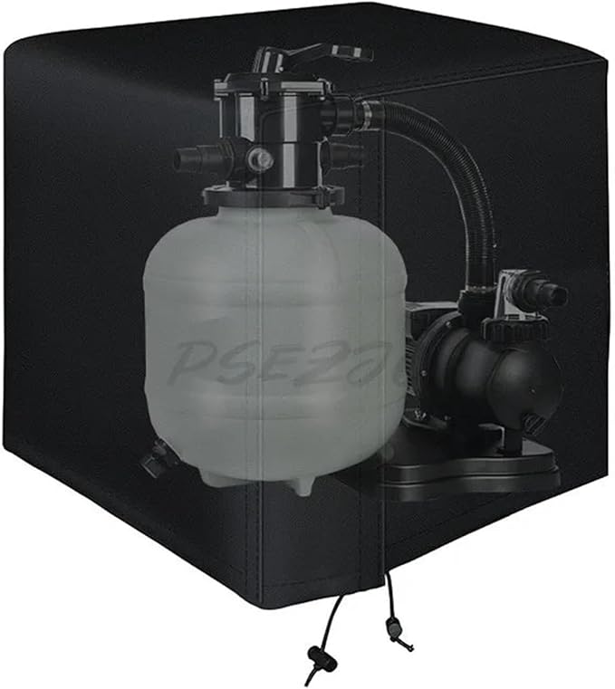 Pool Sand Filter Cover Outdoor Ground Swimming Pool Filter Pump Protective Cover Transparent Filter Cartridge Pump Cover 600D Protective Cover