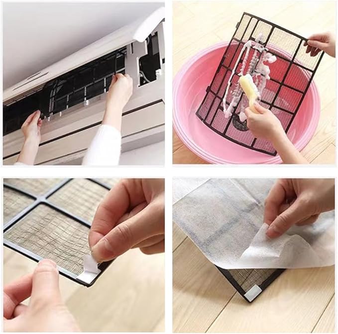 10 Pack Mini Split Air Conditioner Vent Filters Cover Anti-Dust Secondary Air Cleaning Filter for Home Air Conditioners Vents Air Purification Wall Mounted A/C Unit Heat Pump Heater