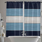 Vintage Country Woodcuts Window Valance Curtains, Blue Gradient Striped Light Filtering Kitchen Valance with 3-inch Rod Pocket for Living Room Bathroom Bedroom,2 Panel,52x72In