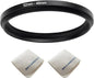 52mm Lens to 46mm Camera Lens Adapter 52mm to 46mm Step Down Ring Adapter Ring for All Brands of UV ND CPL, with Premium Lens Wiping Cloth 2 Pack (52mm-46mm)