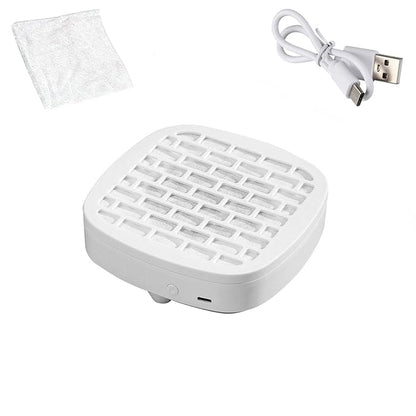 Mini Nail Dust Collector & Extractor Fan - Low Noise Portable Vacuum for Nail Drilling and Polishing, Compact Design with Magnetic Filter Cover for Home Salon (WHITE)