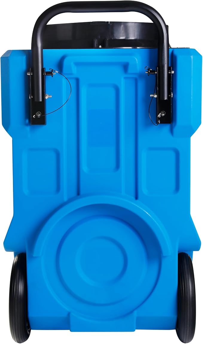 MOUNTO 1000cfm Portable Industrial Air Purifier Negative Air Scrubber - Powerful 1HP Motor, True HEPA Filter, 2-Speed, Handle and wheels 3-Year Warranty (Blue w/Inlet Adaptor)