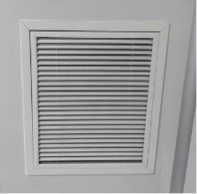 White Access Panel Air Grille Vent Cover, Square Vents Registers, Air Return Vent Cover, Flat Vent Cover, Return Air Grilles, Plumbing Access Panel(350x350 mm/13.8x13.8 in)