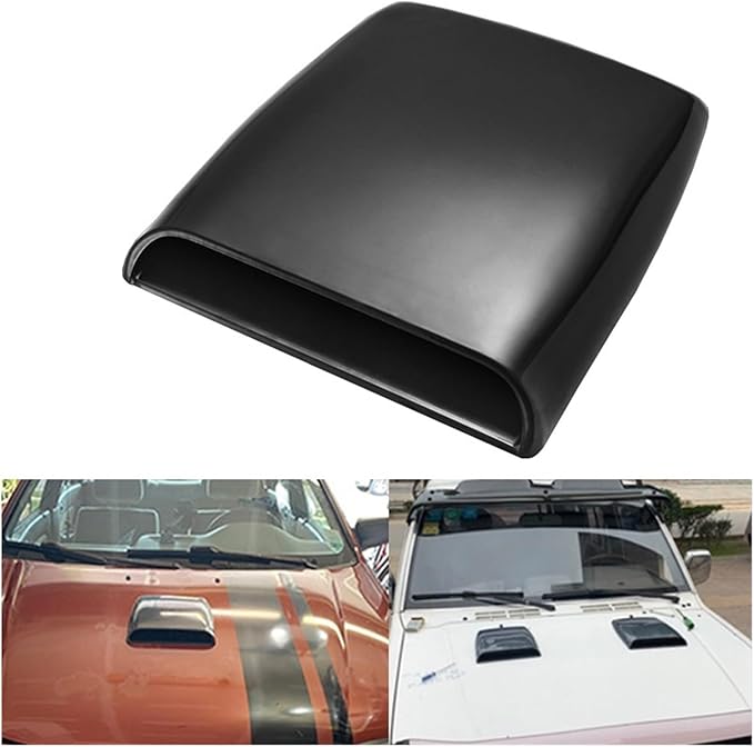 Universal Auto Engine Cover Hood Scoop Vent Car Bonnet Air Intake Inlet 4x4 Offroads Accessories Tuning Compatible For Honda Jazz Decorative(White)